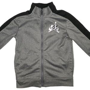 Air Jordan Track Jacket Full Zip Gray Black Boys Size 4T